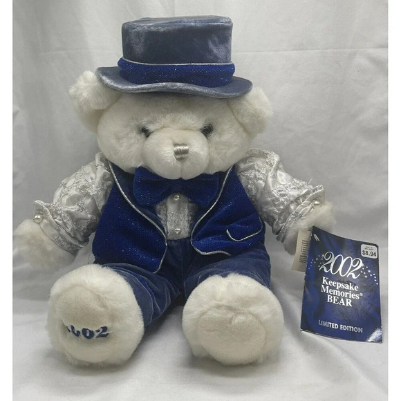 Dan Dee 2002 Snowflake Teddy Bear 18”  Boy  Plush Stuffed Animal Toy - Picture 1 of 16
